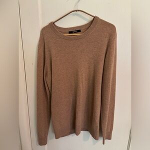 Quince Men’s Medium Tan Cashmere Sweater Crewneck